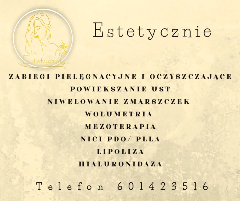 Estetycznie - zakres usług